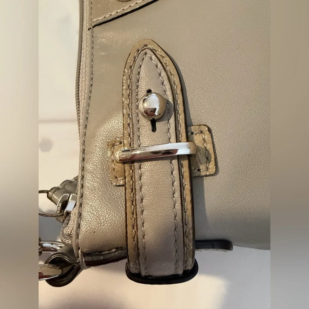 Coach 44606 Taupe Leather Crossbody Purse